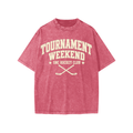Tournament Weekend Snow-Washed Youth Tee — Cherry