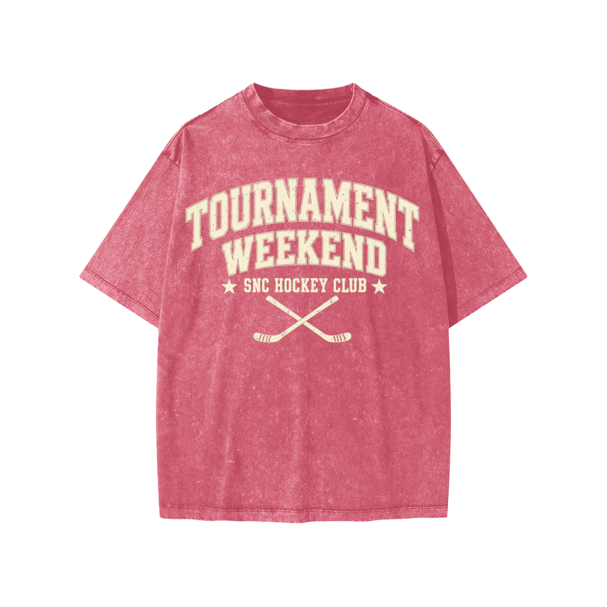 Tournament Weekend Snow-Washed Youth Tee — Cherry