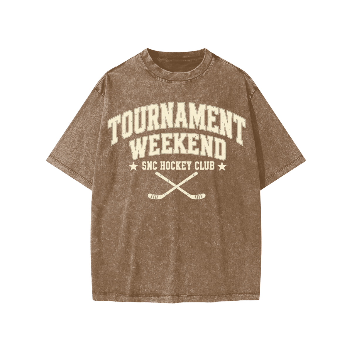 Tournament Weekend Snow-Washed Youth Tee — Coffee
