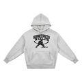 Shoot First. Celly Hard. Youth Fleece Hoodie — Flower Grey