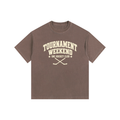 Tournament Weekend Men’s Vintage Washed Oversized Tee — Coffee