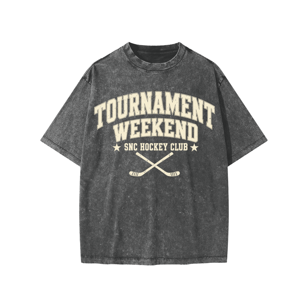 Tournament Weekend Snow-Washed Youth Tee — Dark Grey