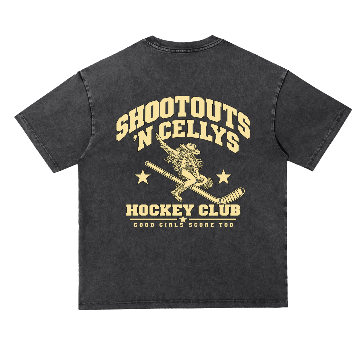 SNC Women’s Snow-Washed Heavyweight Oversized Tee — Black