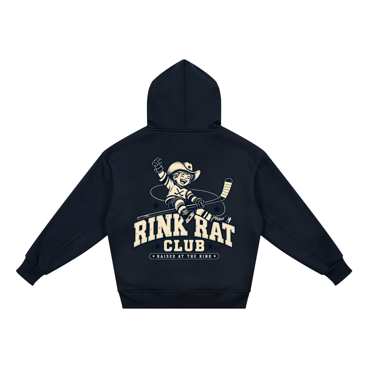 Rink Rat Club Kids Hoodie — Navy
