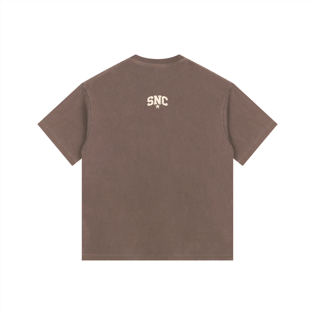 Tournament Weekend Men’s Vintage Washed Oversized Tee — Coffee