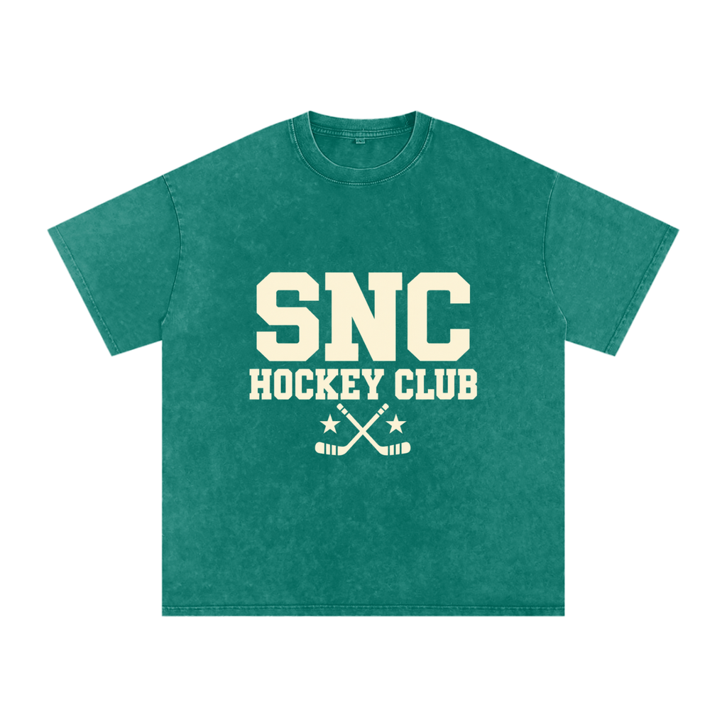 SNC Snow-Washed Youth Oversized Tee — Dark Green