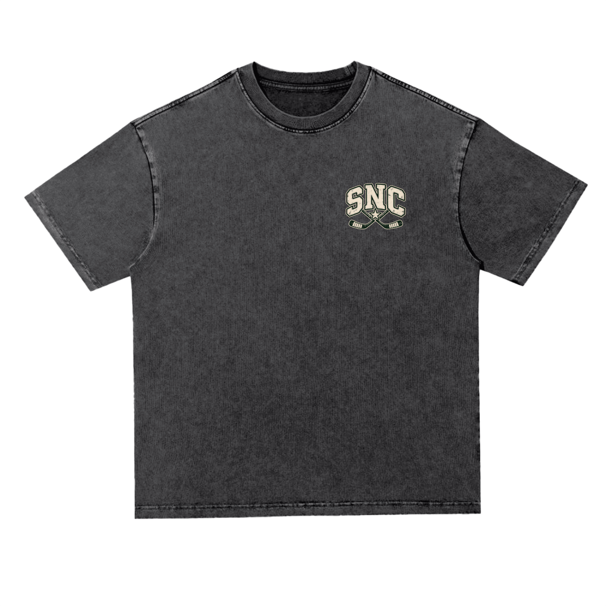 SNC Women’s Snow-Washed Heavyweight Oversized Tee — Black
