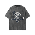 Shoot First. Celly Hard. Snow-Washed Youth Tee — Dark Grey