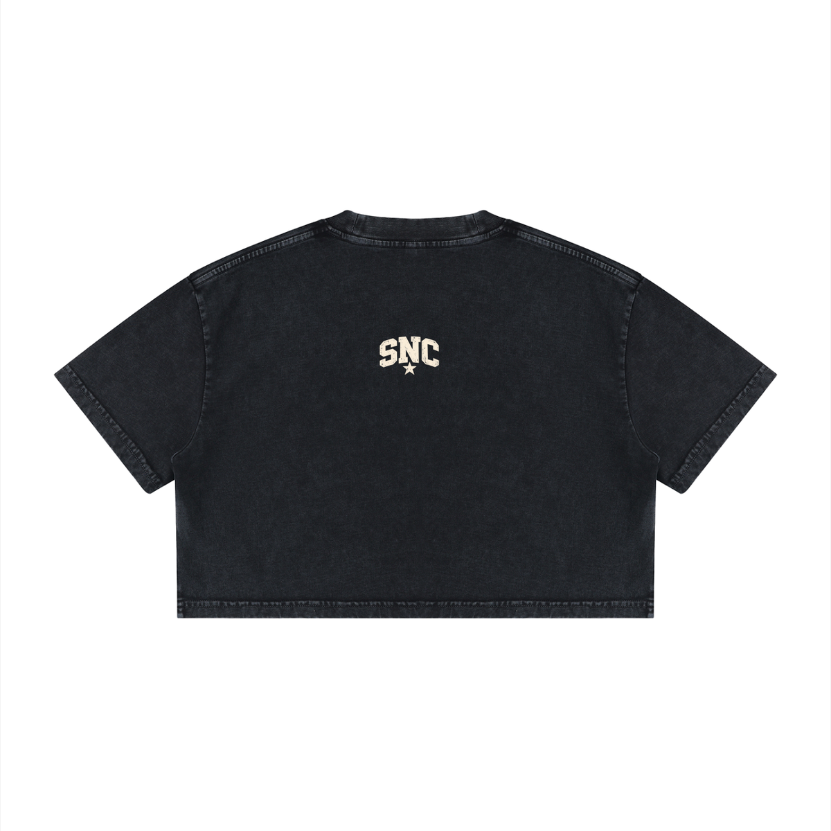 Shoot First. Celly Hard. Mineral Wash Crop Tee