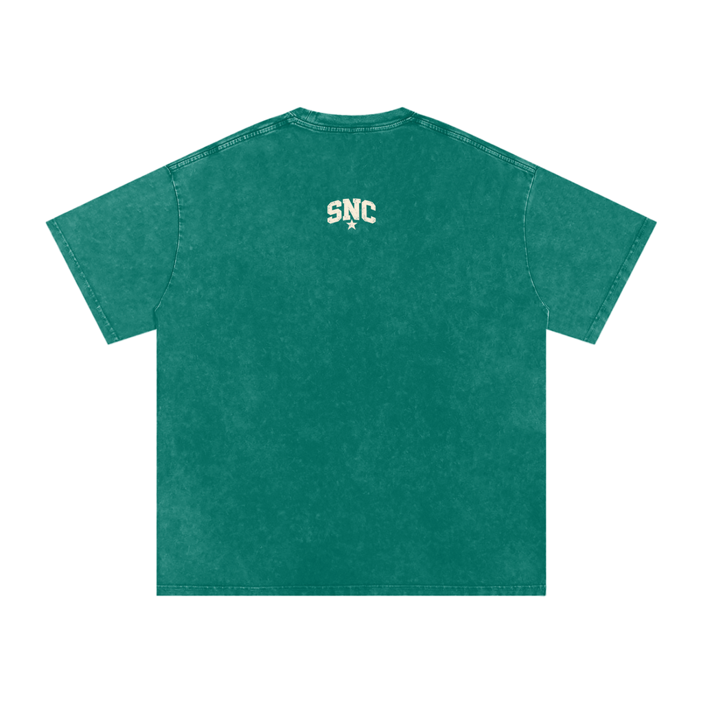 SNC Snow-Washed Youth Oversized Tee — Dark Green