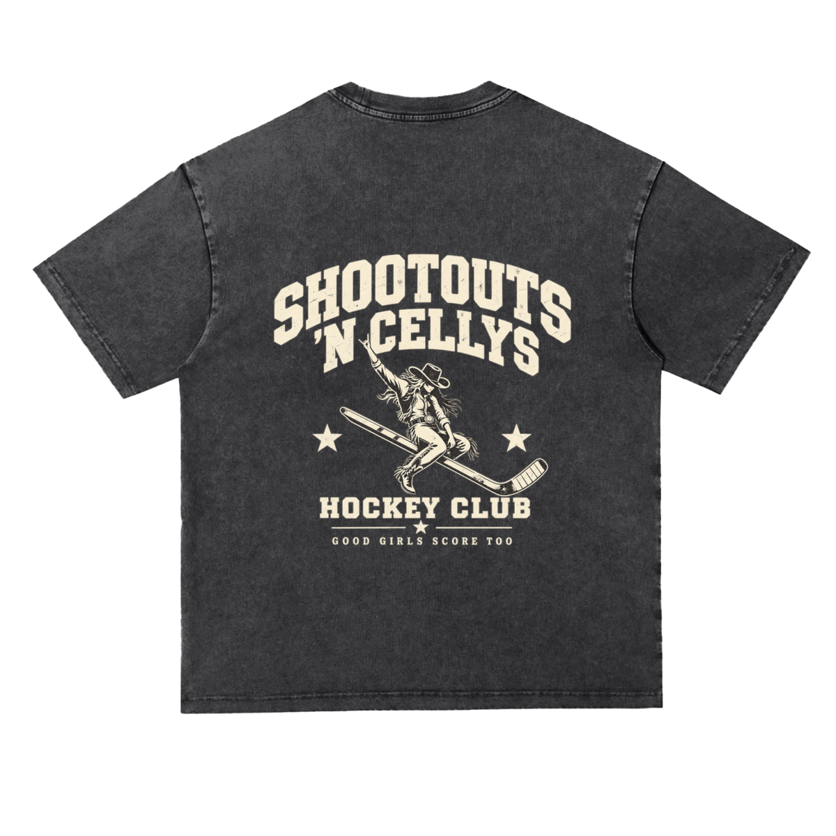 SNC Women’s Snow-Washed Heavyweight Oversized Tee — Black